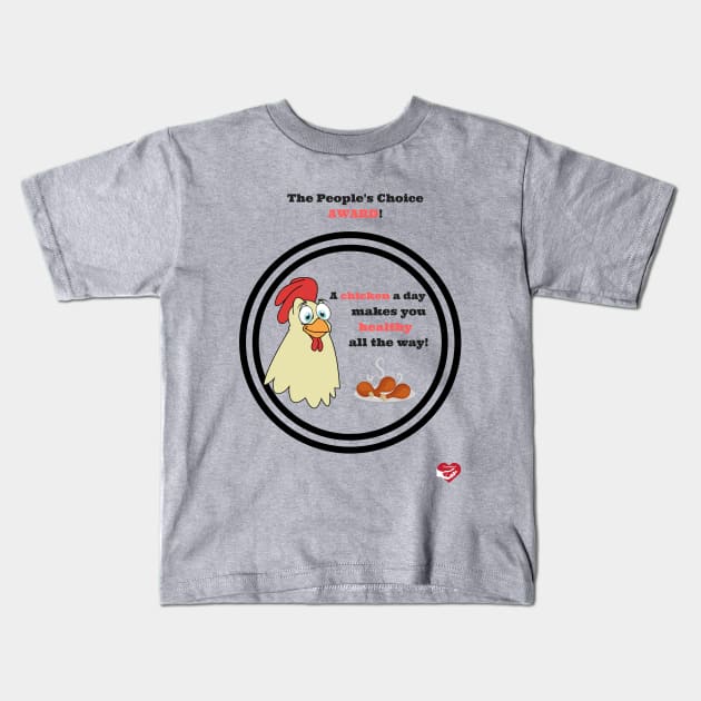 Awardee Chicken Kids T-Shirt by Friendipets